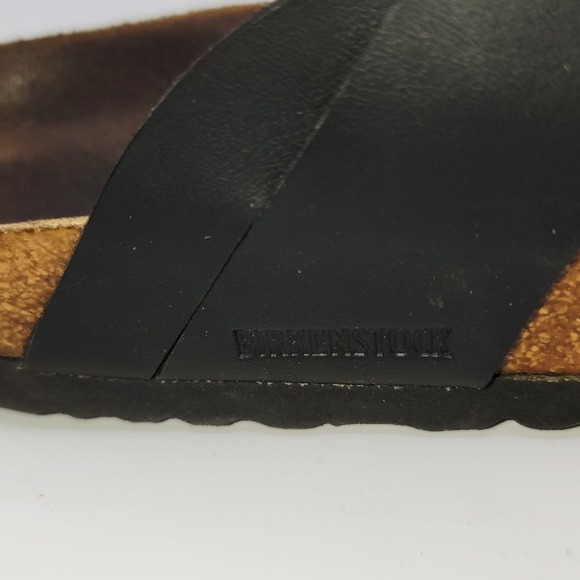 Birkenstock Black Two Strap Sandals Men's Cork Footbed Comfort 10.5 UK 11.5 US - Picture 10 of 11